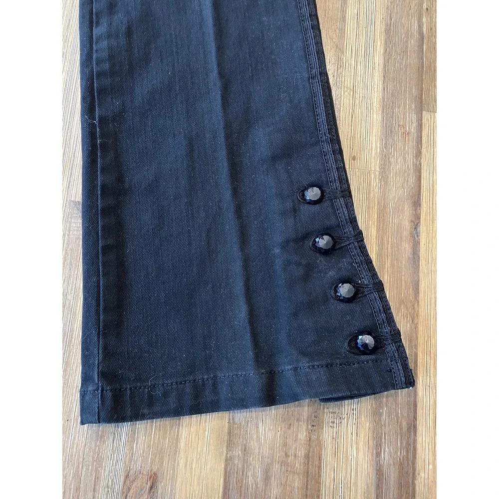 Lauren Ralph Lauren Jeans Co, Trouser Jeans Faceted Buttons Women's Black Size 4